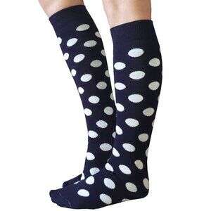 Navy Blue/White Polka Dot Socks